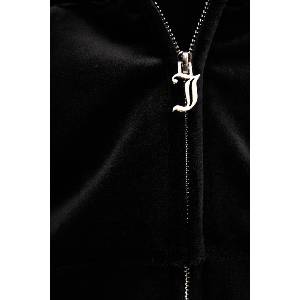 Juicy Couture Кадифен суичър BRENDAL CROP OVERSIZED HOODIE (JCBAS225801)