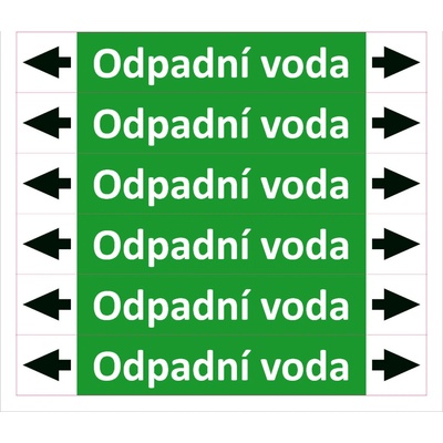 Nadrzenapalivo.cz Značení potrubí ISO 20560, odpadní voda PZAL 009394