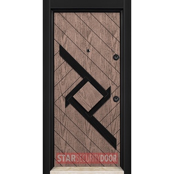 Starsteeldoor Блиндирана врата Outdoor - MFS 2117 черно меше с термомост (цена без монтаж)