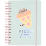 Erik Тефтер Erik Animation: Pusheen - Pizza Party, със спирала, формат A5 (CTFBA50001)