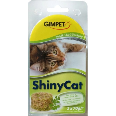 GimCat ShinyCat tuniak mačacia tráva 2 x 70 g