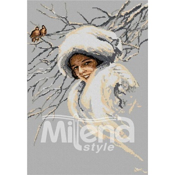 Milena Style Бяла прелест - гоблен със схема конци dmc 1: 1