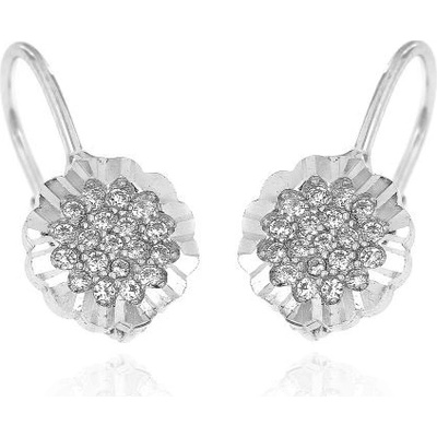 Zlatnictví U Kostela dámské náušnice bílé kytičky 379b