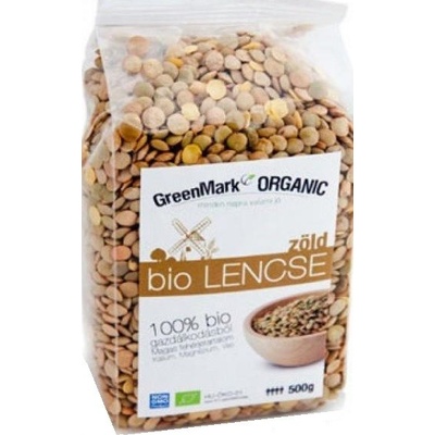 GreenMark Organic Šošovica zelená Bio 0,5 kg