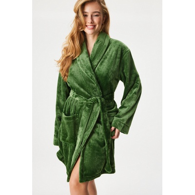 DKNY Топлещ халат DKNY Elm Green къс (YI10077F_zup)