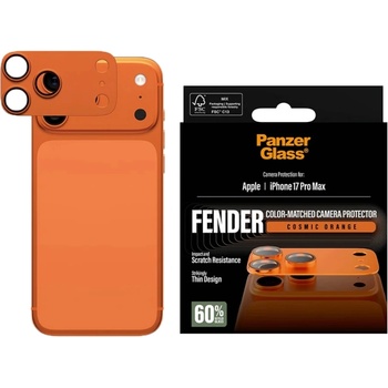PaznerGlass Стъклен протектор за камера PanzerGlass Hoops FENDER CLP за iPhone 17 Pro Max, оранжев (FENDER CLP)