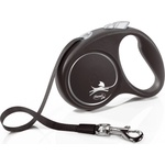 flexi Original каишка, черен дизайн, черна S - 5 м, до 15 кг - лента