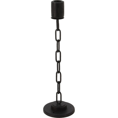 KOOPMAN Svícen s řetězem v černé barvě 35 cm