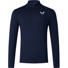 Castore 1/4 ZIP LS Top tmavo modrá