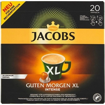 Jacobs Guten Morgen XL Intense pražená mletá káva v kapslích 114 g