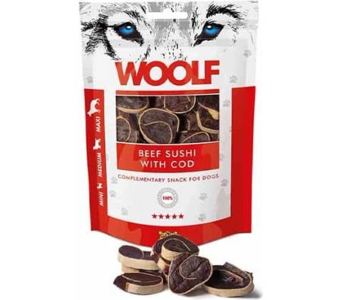 Woolf Beef Sushi & Codfish 100 g
