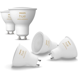 Philips White Ambiance GU10 LED spot pack of 5 (400lm), dimmable LED lamps for the Hue lighting system with warm white/cold white light, smart light control via voice and app - 8721103090836 - boombuy