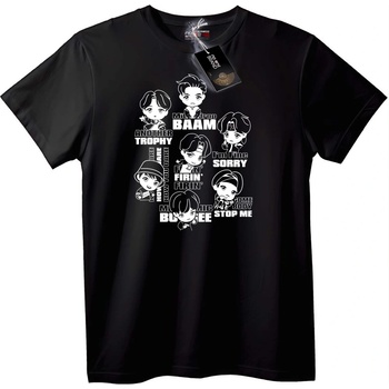 NOONEBRAND Тениска Аниме Chibi герои - XS, Black