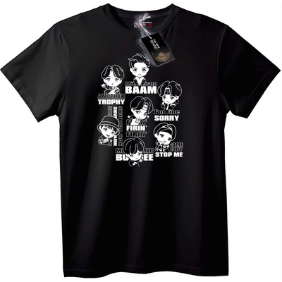 NOONEBRAND Тениска Аниме Chibi герои - XS, Black