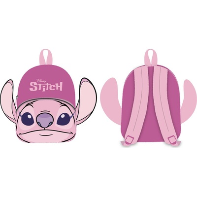 EU 3D dětský plyšový batoh LILO A STITCH Angel růžový 30 cm