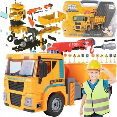Majlo Toys Skrutkovacie nákladné auto v kufríku so svetlami a zvukmi Hercules Truck