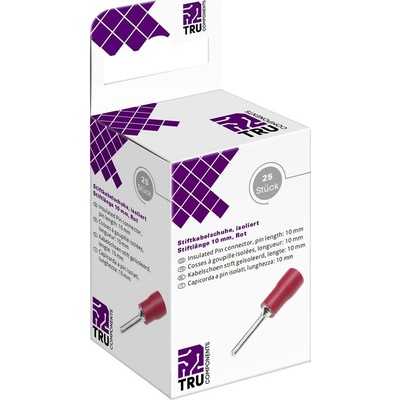 TRU COMPONENTS T2010C359 káblová koncovka 0.5 mm² 1.5 mm² čiastočne izolované červená 25 ks