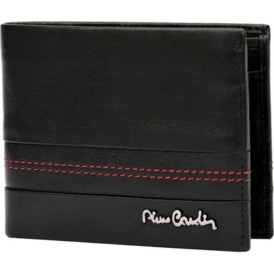 Pierre Cardin pánska kožená peňaženka s červeným prešitím 97-8806 RFID