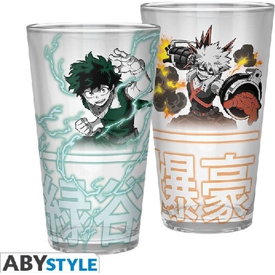 ABYstyle Sklenice My Hero Academia Izuku & Bakugo 400 ml