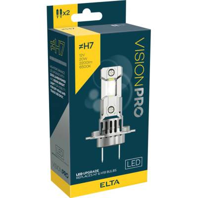 ELTA H7 PX26d 12V 20W 6500K 2200 lm LEDx2 EBH7LEDTR
