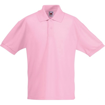 Fruit of the Loom KIDS 65/35 POLO / Детска поло тениска с къс ръкав - светло розова 152 (163417040a7)