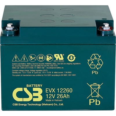 CSB EVX12260I 12V 26Ah 350A