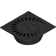 Kanalizační vpusť VODALAND M125 DN160 přímá litinová 400 x 400 mm černá