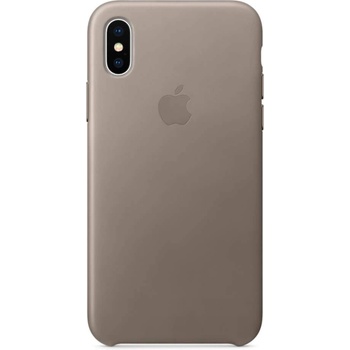 Apple iPhone Leather Case - оригинален кожен кейс (естествена кожа) за iPhone X (кафяв)