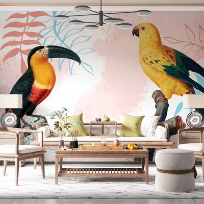 Art Gift Decor Фототапет - Тукан и папагал