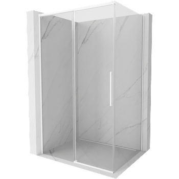 Mexen Rox плъзгаща се душ кабина 155 x 70 см, прозрачна, бяла - 8C2-155-070-20-00 (8C2-155-070-20-00)