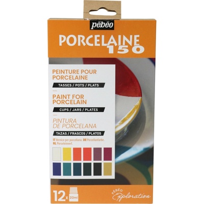 Pébéo Sada barev na porcelán Porcelaine 150 12 × 20 ml I – Zboží Dáma