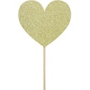 PartyDeco Napichovátka Srdiečka zlaté