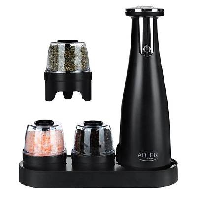 Spice, Salt & Pepper Grinder - Set of 3 Grinders - USB Adler (AD 4449b)