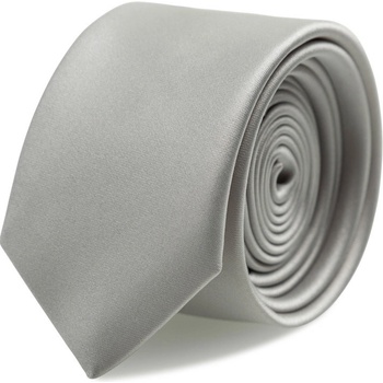 Brinkleys Kravata XL s kapesníčkem stříbrná B49-3-SET3