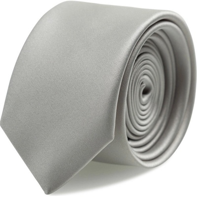 Brinkleys Kravata XL s kapesníčkem stříbrná B49-3-SET3