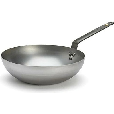 Wok MINERAL B 28 cm, stříbrná, ocel, de Buyer