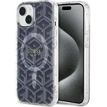 GUESS Кейс Guess IML GCube MagSafe за iPhone 15 Plus / 14 Plus, черен (GUE003500-0)
