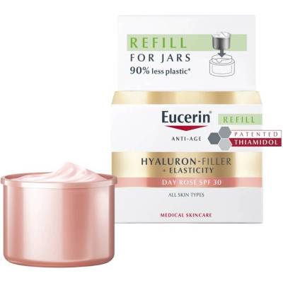 Eucerin Hyaluron-Filler + Elasticity Озаряващ дневен крем Rosé, SPF30, пълнител, 50 ml