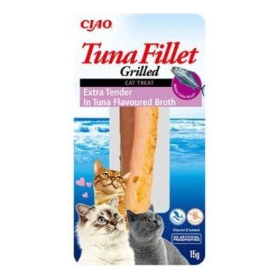 INABA Cat Grilled Tuna Fillet ve vývaru z tuňáka 15 g