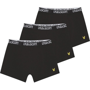Lyle and Scott Боксерки Lyle and Scott Kids' 3 Pack Core Trunks - Black