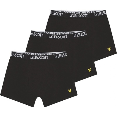 Lyle and Scott Боксерки Lyle and Scott Kids' 3 Pack Core Trunks - Black