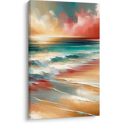 Obraz moře při západu slunce - 80x120