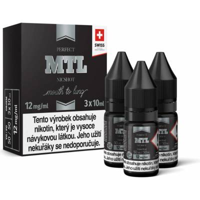 JustVape MTL NicShot 50VG/50PG 3 x 10 ml 12 mg