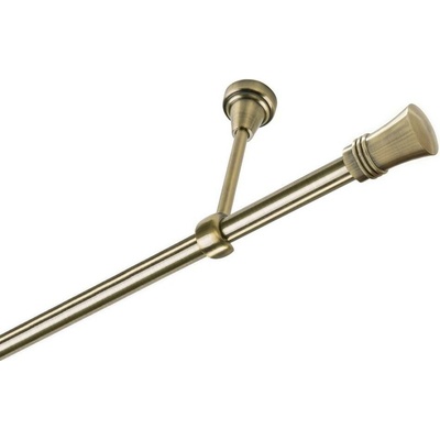 OK-GarnýžeCZ Garnýž kovová jednořadá 16mm Capri mosaz 310 cm do stropu / na tunýlek - bez kroužků