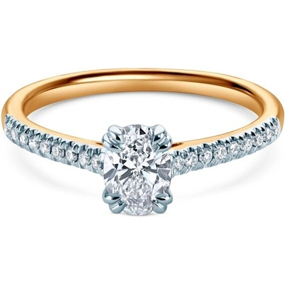 Savicki Zásnubný prsteň dvojfarebné zlato laboratórny diamant SAVR96117 YW LGD 050