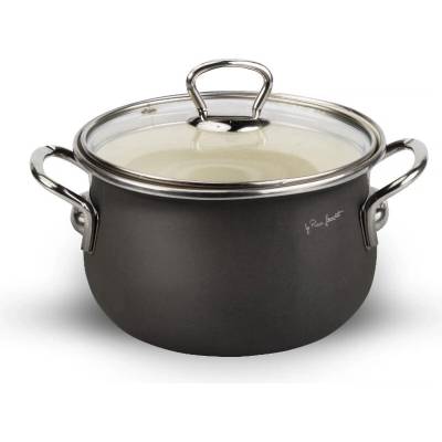 Lamart smaltovaný kastról s pokrievkou 16 cm, 2 l, sivý