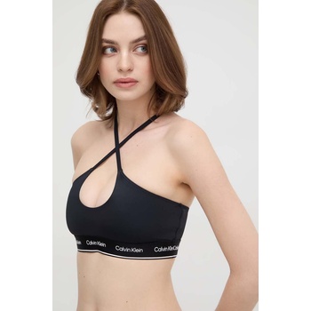 Calvin Klein Горнище на бански Calvin Klein в черно с меки чашки KW0KW02426 (KW0KW02426)