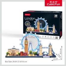 CubicFun 3D puzzle svítící Londýn 186 ks