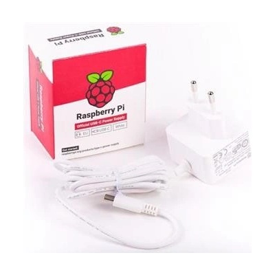 Raspberry Pi napájecí zdroj USB-C 5,1V 3A pro Raspberry Pi 4B, EU, bílý – Zboží Živě