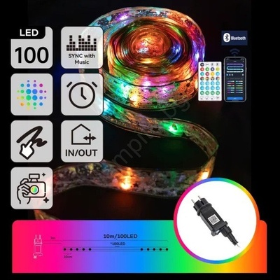 Aigostar - LED RGBICW Външна гирлянда 100xLED/10W/230V 10m IP44 + дистанционно управление (AI2062)